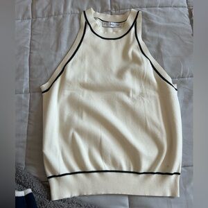 Mango contrast trim top sz XL NWNT